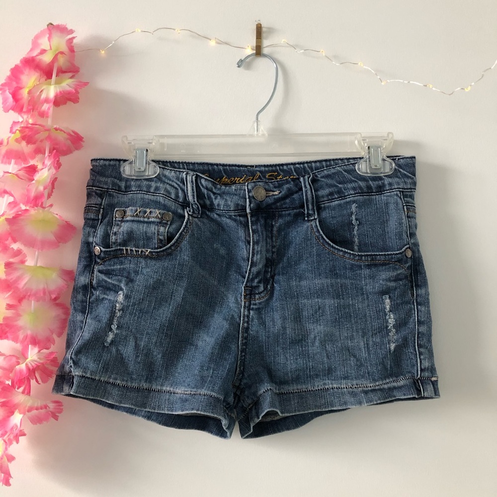 Imperial Star 5 pocket denim distressed sh…